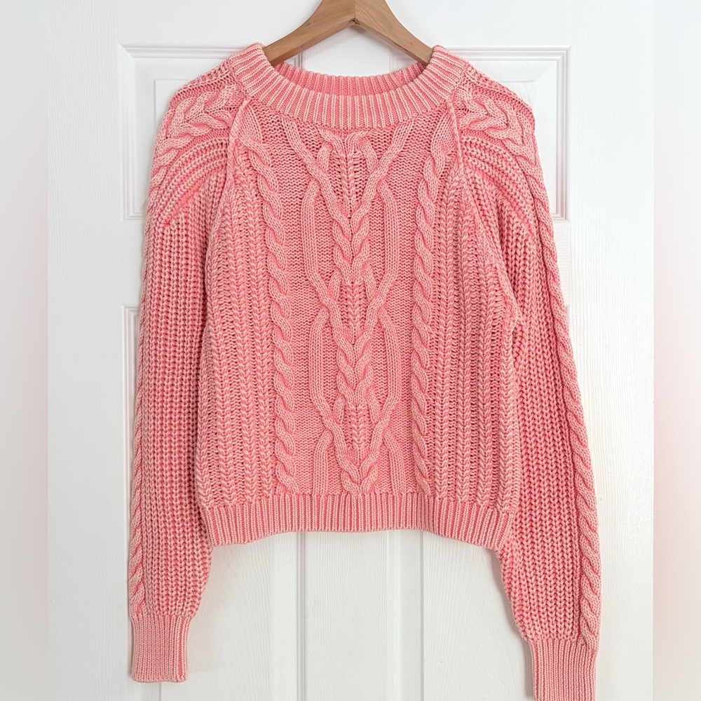 Free People Frankie Cable Knit Sweater Size XS